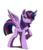 Size: 867x1000 | Tagged: safe, artist:kojiro-brushard, twilight sparkle, alicorn, pony, g4, female, raised hoof, simple background, solo, spread wings, transparent background, twilight sparkle (alicorn), wings