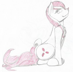 Size: 2102x2050 | Tagged: safe, artist:rejectedmidget, oc, oc only, oc:ruby jewel, pony, high res, solo, traditional art