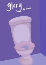 Size: 1240x1753 | Tagged: safe, artist:antelon, comic:glory, barely pony related, bathroom, comic cover, cover art, no pony, public bathroom, toilet