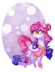 Size: 1072x1400 | Tagged: safe, artist:australian-senior, oc, oc only, oc:rose mist, bat pony, pony, abstract background, gradient mane, simple background, solo, transparent background