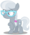 Size: 2493x3000 | Tagged: safe, artist:brony-works, edit, editor:slayerbvc, vector edit, silver spoon, earth pony, pony, g4, accessory-less edit, female, filly, glasses, high res, missing accessory, simple background, solo, surprised, transparent background, vector