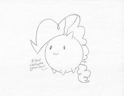 Size: 2200x1700 | Tagged: safe, artist:justanotherponyartblog, pinkie pie, earth pony, pony, g4, blob ponies, chubbie, female, just another pony art blog, pencil drawing, silly, solo, traditional art