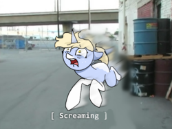 Size: 1086x816 | Tagged: safe, artist:nootaz, oc, oc:nootaz, pony, unicorn, caption, meme, running, screaming