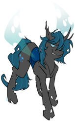 Size: 669x1096 | Tagged: safe, artist:egophiliac, oc, oc only, oc:poison trail, changeling, changelingified, simple background, solo, species swap, transparent background