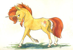Size: 1024x710 | Tagged: safe, artist:skyaircobra, sunburst, pony, unicorn, g4, dock, male, solo, stallion