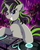 Size: 2009x2500 | Tagged: safe, artist:pridark, oc, oc only, oc:plot frequency, pony, unicorn, chest fluff, female, heart, heart eyes, high res, mare, solo, synesthesia, turntable, wingding eyes