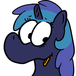 Size: 2000x2000 | Tagged: safe, artist:teletom, oc, oc only, oc:stellarium, pony, unicorn, :p, avatar, cartoon, high res, profile picture, silly, tired, tongue out