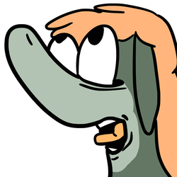 Size: 2000x2000 | Tagged: safe, artist:teletom, oc, oc only, oc:kenny, donkey, avatar, expression, high res, looking up, profile picture, silly, tongue out