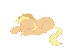 Size: 3566x2530 | Tagged: safe, artist:nightchaser, applejack, g4, colored, female, high res, sleeping, solo