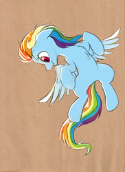 Size: 1669x2298 | Tagged: safe, artist:vistamage, rainbow dash, pegasus, pony, g4, female, mare, multicolored hair, smiling, solo
