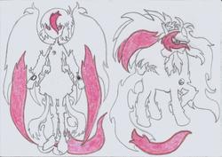 Size: 1755x1242 | Tagged: safe, artist:nephilim rider, oc, oc only, oc:heaven lost, solo, traditional art