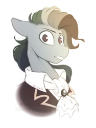Size: 1024x1365 | Tagged: safe, artist:aphelionmars, rainbow dash, pony, the count of monte rainbow, alternate hairstyle, clothes, edmond dantes, female, i know those eyes, musical, rainbow dantes, signature, solo, the count of monte cristo, this man is dead