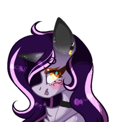 Size: 500x500 | Tagged: safe, artist:mauuwde, oc, oc only, oc:moonlight, pony, unicorn, bust, portrait, simple background, solo, transparent background