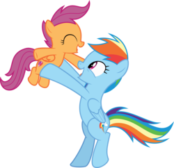 Size: 3104x3000 | Tagged: safe, artist:sollace, rainbow dash, scootaloo, pegasus, pony, campfire tales, g4, .svg available, bonding, cute, cutealoo, cutie mark, dashabetes, duo, female, filly, happy, high res, open mouth, scootalove, show accurate, simple background, the cmc's cutie marks, transparent background, vector