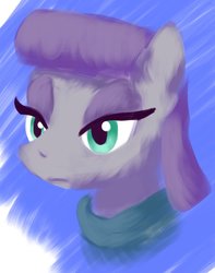 Size: 584x743 | Tagged: safe, artist:tuta_suke, maud pie, earth pony, pony, g4, bust, female, looking at you, mare, solo
