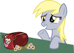 Size: 8128x5865 | Tagged: safe, artist:punzil504, derpy hooves, pegasus, pony, g4, absurd resolution, amityville toaster, crossover, derpy day, derpy day 2018, female, food, muffin, simple background, solo, toaster, transparent background