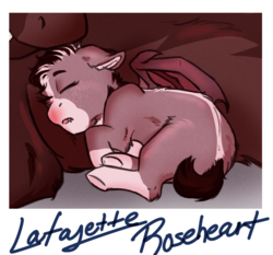 Size: 900x837 | Tagged: safe, artist:blackblood-queen, oc, oc only, oc:bahati, oc:lafayette roseheart, pony, baby, baby pony, cute, female, hnnng, male, mother and son, ocbetes, photo, sleeping