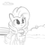 Size: 1650x1650 | Tagged: safe, artist:tjpones, rainbow dash, rarity, pegasus, pony, unicorn, g4, clothes, duo, female, gay for pay, grayscale, hiding, implied prostitution, mare, monochrome, not gay, simple background, sweater, white background