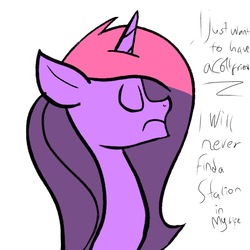 Size: 768x768 | Tagged: safe, artist:wonderschwifty, derpibooru exclusive, oc, oc:wonder sparkle, depressed, sad