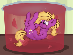 Size: 2029x1516 | Tagged: safe, artist:marsminer, oc, oc only, pony, female, jello, solo