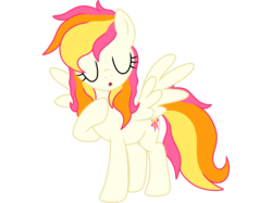 Size: 2732x2048 | Tagged: safe, artist:prismaticstars, oc, oc only, oc:sunkist, pegasus, pony, :o, female, high res, mare, open mouth, simple background, solo, transparent background, vector