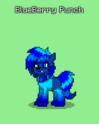 Size: 509x640 | Tagged: safe, oc, oc only, oc:blueberry punch, pony, wolf, pony town, solo