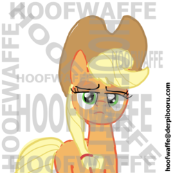 Size: 1600x1600 | Tagged: safe, artist:hoofwaffe, applejack, g4, watermark