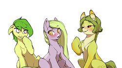 Size: 1324x747 | Tagged: safe, artist:rrusha, oc, oc only, pony, blushing, female