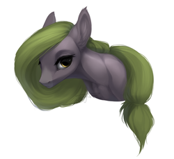 Size: 694x637 | Tagged: dead source, source needed, safe, artist:rrusha, oc, oc only, pony, bust, ear fluff, female, long mane, looking at you, mare, muscles, simple background, solo, white background