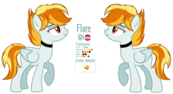 Size: 3268x1772 | Tagged: safe, artist:venomns, oc, oc only, oc:flare, pegasus, pony, base used, female, magical lesbian spawn, mare, offspring, parent:rainbow dash, parent:spitfire, parents:spitdash, reference sheet, simple background, solo, transparent background