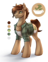 Size: 1024x1312 | Tagged: safe, artist:rrusha, oc, oc only, male, solo, stallion
