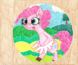 Size: 2172x1833 | Tagged: safe, artist:eternaljonathan, pinkie pie, original species, g4, colored, crayon, harpy pony, scope, species swap, traditional art