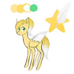 Size: 1000x1000 | Tagged: safe, artist:veracon, oc, oc only, pegasus, pony, colored wings, cutie mark, explicit source, hair tie, ponytail, reference sheet, solo, two toned mane
