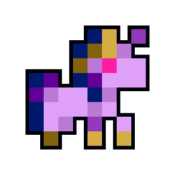 Size: 480x480 | Tagged: safe, twilight sparkle, pony, unicorn, g4, female, pixel art, realm of the mad god, simple background, solo, transparent background