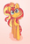 Size: 529x770 | Tagged: safe, artist:artomicmuffin, sunset shimmer, pony, unicorn, g4, :>, cute, female, gradient background, looking at you, mare, shimmerbetes, smiling, solo