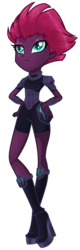 Size: 910x2854 | Tagged: safe, artist:gihhbloonde, tempest shadow, equestria girls, g4, my little pony: the movie, alternate hairstyle, armor, base used, boots, clothes, equestria girls-ified, female, high heel boots, high heels, looking up, shoes, shorts, simple background, solo, transparent background, watermark