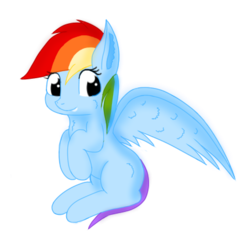 Size: 431x411 | Tagged: safe, artist:aquaspiash, rainbow dash, pony, g4, female, simple background, sitting, solo, transparent background