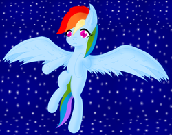 Size: 727x574 | Tagged: safe, artist:aquaspiash, rainbow dash, pony, g4, female, solo, spread wings, wings