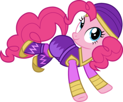 Size: 1000x822 | Tagged: safe, artist:cloudy glow, pinkie pie, earth pony, pony, equestria girls, equestria girls specials, g4, my little pony equestria girls: movie magic, clothes, costume, equestria girls outfit, equestria girls ponified, female, mare, ponified, simple background, solo, transparent background