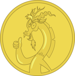 Size: 6000x6031 | Tagged: safe, artist:dasprid, discord, g4, three's a crowd, .svg available, absurd resolution, bitcoin, coin, cryptocurrency, object, simple background, transparent background, vector