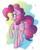 Size: 299x372 | Tagged: safe, artist:0darky0, pinkie pie, earth pony, pony, g4, female, raised hoof, simple background, solo, transparent background