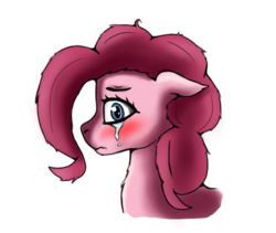 Size: 576x487 | Tagged: safe, artist:tincantim, pinkie pie, earth pony, pony, g4, crying, female, simple background, solo, transparent background