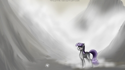 Size: 1293x725 | Tagged: safe, artist:tincantim, boulder (g4), maud pie, g4, female, scenery, solo