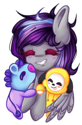 Size: 519x789 | Tagged: safe, artist:sketchyhowl, oc, oc only, oc:sketchy howl, pony, bust, female, mare, plushie, portrait, simple background, solo, transparent background