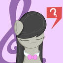 Size: 128x128 | Tagged: safe, artist:erthilo, octavia melody, earth pony, pony, ask octavia, g4, ask, eyes closed, female, mare, question mark, solo