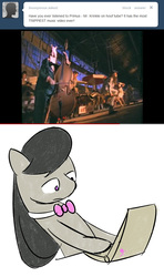 Size: 659x1112 | Tagged: safe, artist:erthilo, octavia melody, earth pony, pony, ask octavia, g4, ask, cello, computer, female, laptop computer, mare, musical instrument, no pupils, solo