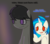 Size: 800x700 | Tagged: safe, artist:erthilo, dj pon-3, octavia melody, vinyl scratch, earth pony, pony, unicorn, ask octavia, g4, ask, discorded, duo, duo female, female, mare, no pupils, wrong eye color