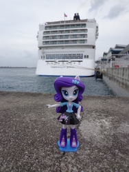 Size: 3456x4608 | Tagged: safe, rarity, equestria girls, g4, cruise ship, doll, equestria girls minis, female, irl, photo, singapore, toy