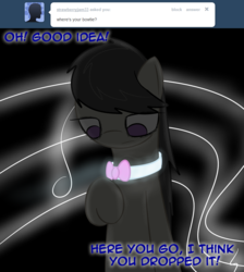 Size: 801x894 | Tagged: safe, artist:erthilo, octavia melody, earth pony, pony, ask octavia, g4, ask, bowtie, discorded, female, mare, no pupils, solo