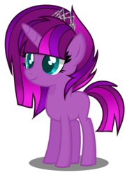 Size: 1080x1484 | Tagged: safe, artist:little903, oc, oc only, oc:darklight storm, pony, unicorn, crown, female, jewelry, magical lesbian spawn, offspring, parent:tempest shadow, parent:twilight sparkle, parents:tempestlight, regalia, simple background, solo, teenager, transparent background